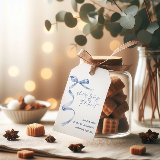 Ze gaat trouwen! Moderne Bruidssluier Feest Cadeaulabel