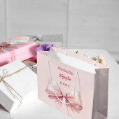 Ze gaat trouwen roze strik Bruidscadeau Groot Cadeauzakje