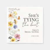 Ze gaat trouwen | Wildflower Bruidsmeisjesfeest Servet (Voorkant)