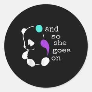 Ze gaat verder - Semicolon Gift Suicide Prevention Ronde Sticker