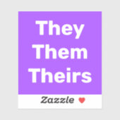 Ze gebruiken hun voornaamwoorden vinyl Sticker (Vel)