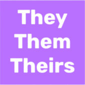 Ze gebruiken hun voornaamwoorden vinyl Sticker (Voorkant)