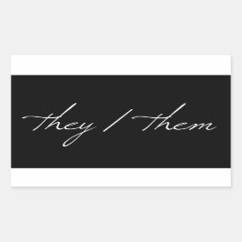 Ze gebruiken ze in Script Font Rechthoekige Sticker