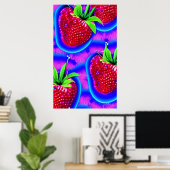 Ze gebruikten een aardbeienargument poster (Thuiskantoor)