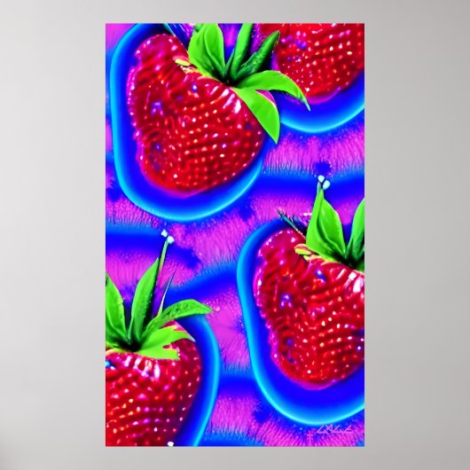 Ze gebruikten een aardbeienargument poster (Voorkant)