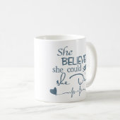 Ze geloofde dat Mok GreyBlue op White (Voorkant rechts)