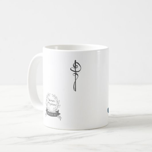 Ze geloofde dat Mok GreyBlue op White (Voorkant links)