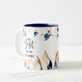 Ze geloofde dat ze Afstuderen Co kon personalisere Tweekleurige Koffiemok (Voorkant links)