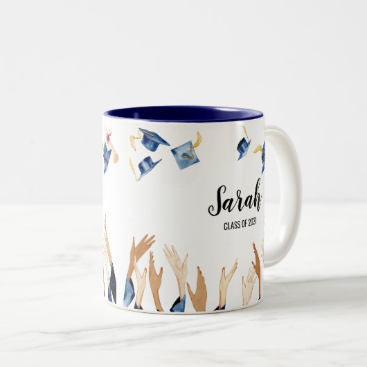 Ze geloofde dat ze Afstuderen Co kon personalisere Tweekleurige Koffiemok (Voorkant rechts)