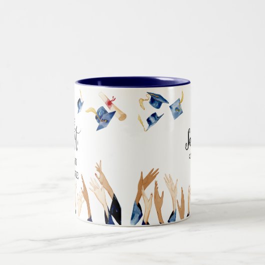 Ze geloofde dat ze Afstuderen Co kon personalisere Tweekleurige Koffiemok (Center)