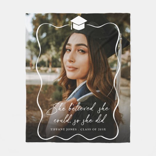 Ze geloofde dat ze Afstuderen kon fotograferen Fleece Deken (Voorkant)