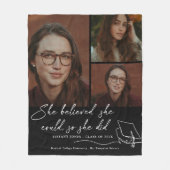 Ze geloofde dat ze Afstuderen kon fotograferen Fleece Deken (Voorkant)