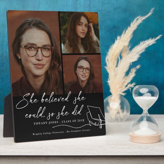 Ze geloofde dat ze Afstuderen kon fotograferen Fotoplaat (Zijkant)