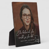 Ze geloofde dat ze Afstuderen kon fotograferen Fotoplaat (Zijkant)