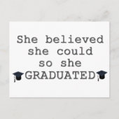Ze geloofde dat ze Afstuderen kon geven Aankondigingskaart (Voorkant)