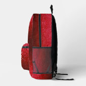 Ze geloofde dat ze Black Red Glitter Sparkles kon Bedrukte Rugzak (Rechts)