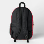 Ze geloofde dat ze Black Red Glitter Sparkles kon Bedrukte Rugzak (Achterkant)