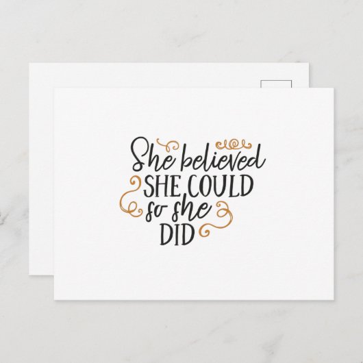 Ze geloofde dat ze dat kon. briefkaart (Voorkant / Achterkant)