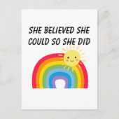 Ze geloofde dat ze dat kon, dus deed ze dat briefkaart (Voorkant)
