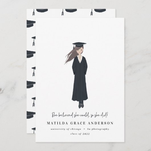 Ze geloofde dat ze dat kon, dus deed ze een afstud (Voorkant / Achterkant)