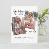 Ze geloofde dat ze dat kon, dus deed ze een afstud (Staand voorkant)