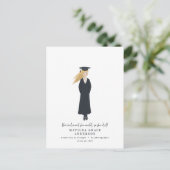 Ze geloofde dat ze dat kon, dus deed ze een afstud uitnodiging briefkaart (Staand voorkant)