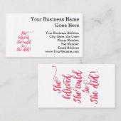 Ze geloofde dat ze dat kon, dus deed ze vrouwelijk visitekaartje (Voorkant / Achterkant)