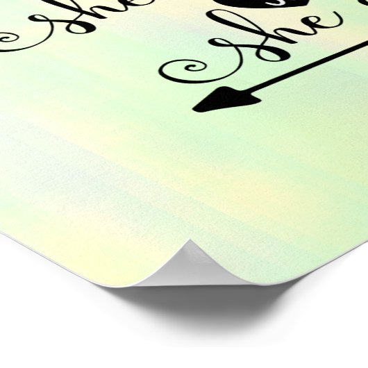 Ze geloofde dat ze dat kon, dus maakte ze Wall Art Poster (Hoek)