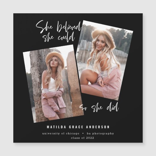 Ze geloofde dat ze dat kon, dus ze deed afstuderen (Voorkant)