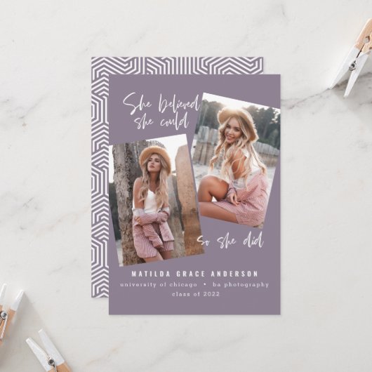 Ze geloofde dat ze dat kon, dus ze deed afstuderen (Voorkant / Achterkant in situ)