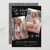 Ze geloofde dat ze dat kon, dus ze deed afstuderen (Voorkant / Achterkant)