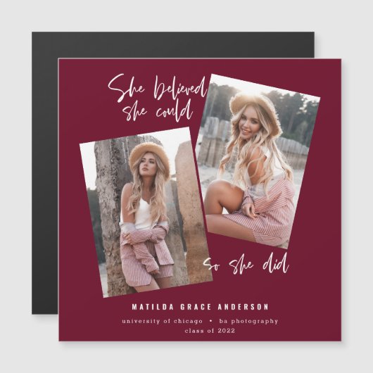 Ze geloofde dat ze dat kon, dus ze deed afstuderen (Voorkant / Achterkant)