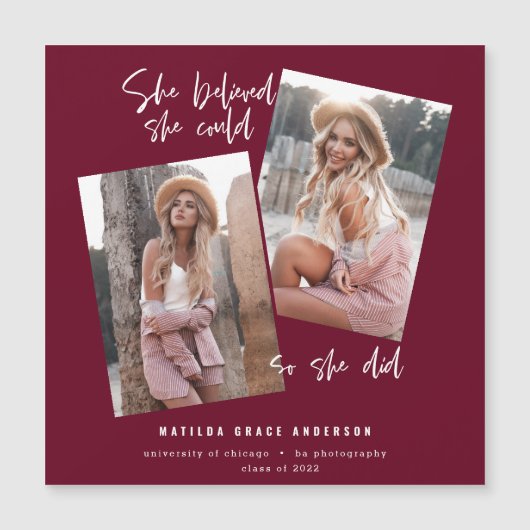 Ze geloofde dat ze dat kon, dus ze deed afstuderen (Voorkant)