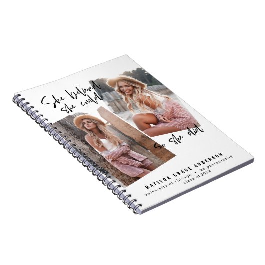 Ze geloofde dat ze dat kon, dus ze deed afstuderen notitieboek (Rechterzijde)