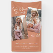 Ze geloofde dat ze dat kon, dus ze deed afstuderen spandoek (Verticaal)