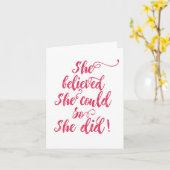 Ze geloofde dat ze dat kon, dus ze deed feminist kaart (Gele Bloem)