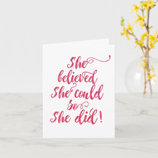 Ze geloofde dat ze dat kon, dus ze deed feminist kaart (Gele Bloem)