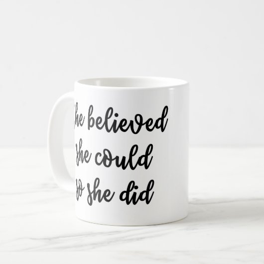 Ze geloofde dat ze dat kon, dus ze deed Mok (Voorkant links)