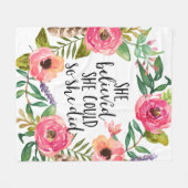 Ze geloofde dat ze dat kon. fleece deken (Voorkant (Horizontaal))