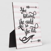 Ze geloofde dat ze dat kon. fotoplaat (Zijkant)