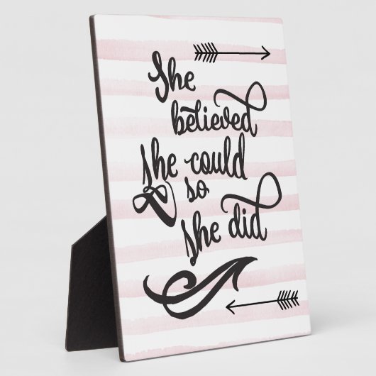 Ze geloofde dat ze dat kon. fotoplaat (Zijkant)