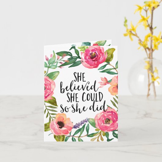 Ze geloofde dat ze dat kon. kaart (Gele Bloem)