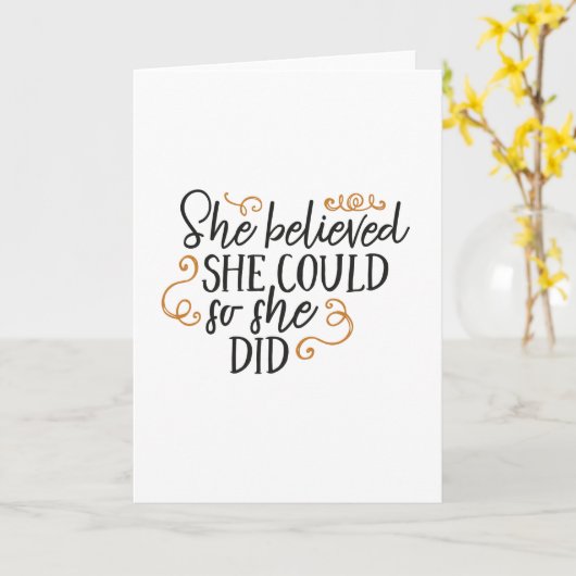 Ze geloofde dat ze dat kon. kaart (Gele Bloem)