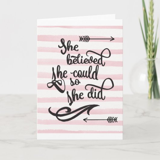 Ze geloofde dat ze dat kon. kaart (Voorkant)