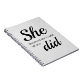 Ze geloofde dat ze dat kon. notitieboek (Rechterzijde)