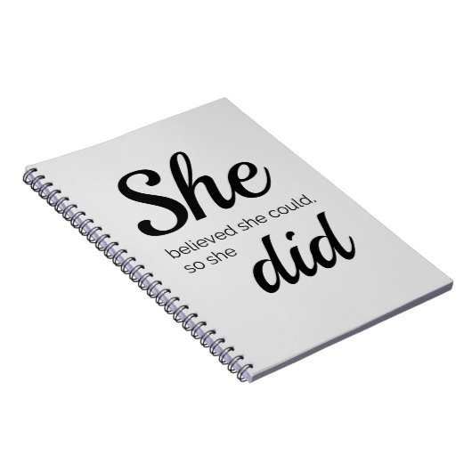 Ze geloofde dat ze dat kon. notitieboek (Rechterzijde)