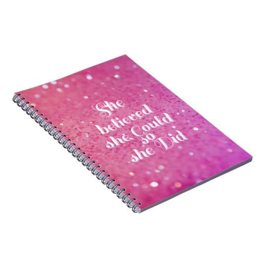 Ze geloofde dat ze dat kon. notitieboek (Rechterzijde)