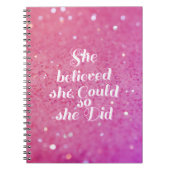 Ze geloofde dat ze dat kon. notitieboek (Voorkant)