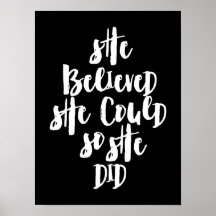 Ze geloofde dat ze dat kon.