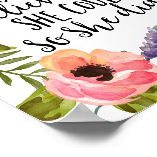 Ze geloofde dat ze dat kon. poster (Hoek)